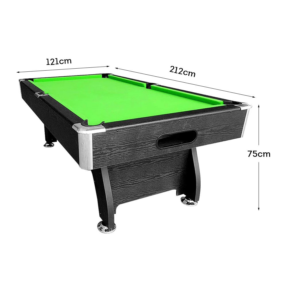 CUETIQ 7FT MDF Pool Snooker Billiard Table with Accessories Pack - Black Frame - Image 13