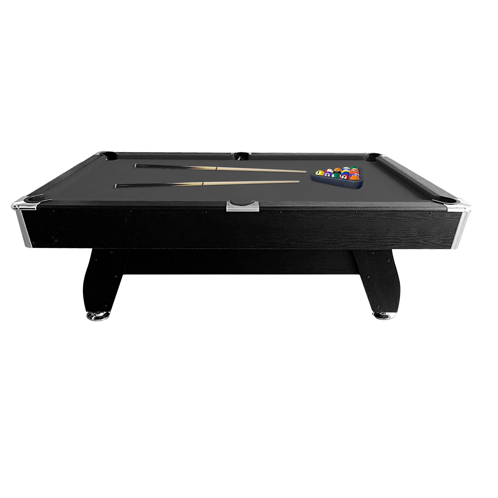 CUETIQ 7FT MDF Pool Snooker Billiard Table with Accessories Pack - Black Frame - Image 20