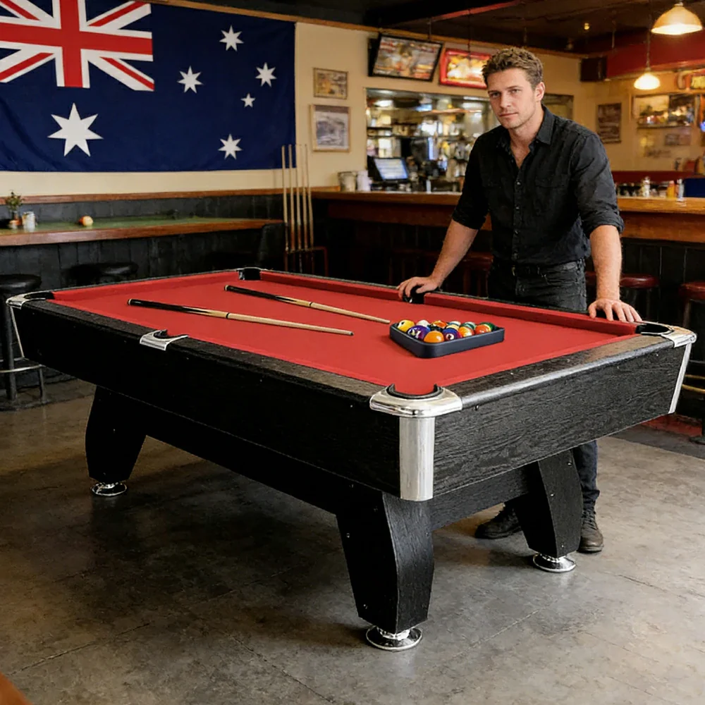 CUETIQ 7FT MDF Pool Snooker Billiard Table with Accessories Pack - Black Frame - Image 24
