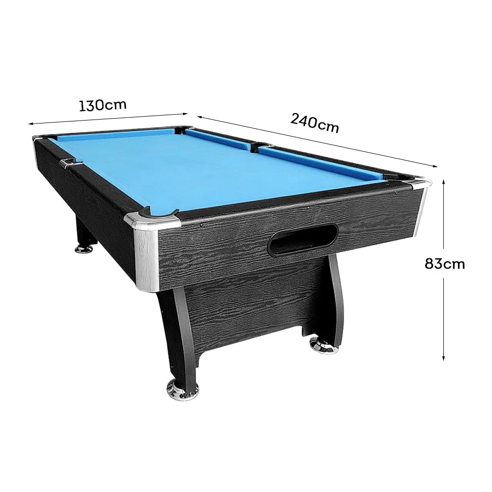 CUETIQ 8FT MDF Black Frame Pool Snooker Billiard Table with Accessories Pack - Image 14