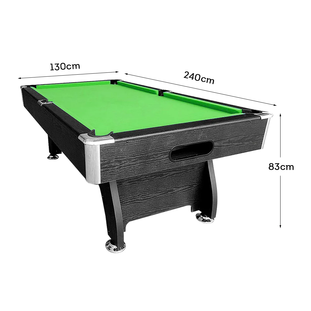 CUETIQ 8FT MDF Black Frame Pool Snooker Billiard Table with Accessories Pack - Image 7