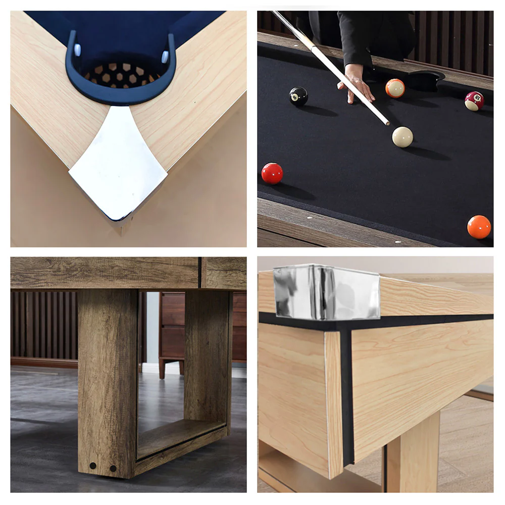 CUETIQ 7FT 3-IN-1 Simple Modern Pool Table/ Billards Table/ Pingpong Table/ Dining Table With Free Accessories - Image 7