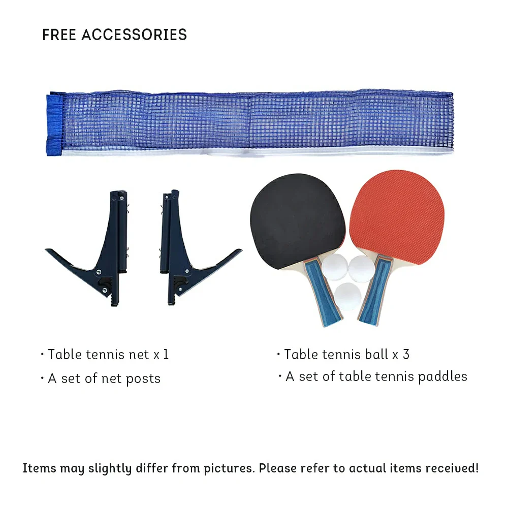 CUETIQ 6FT/7FT 4-in-1 Flip Pool Table - Billiards, Air Hockey, Table Tennis & Dining Top, Space-Saving Design, Smooth Felt Surface, Durable MDF Frame, Free Accessories - Image 4