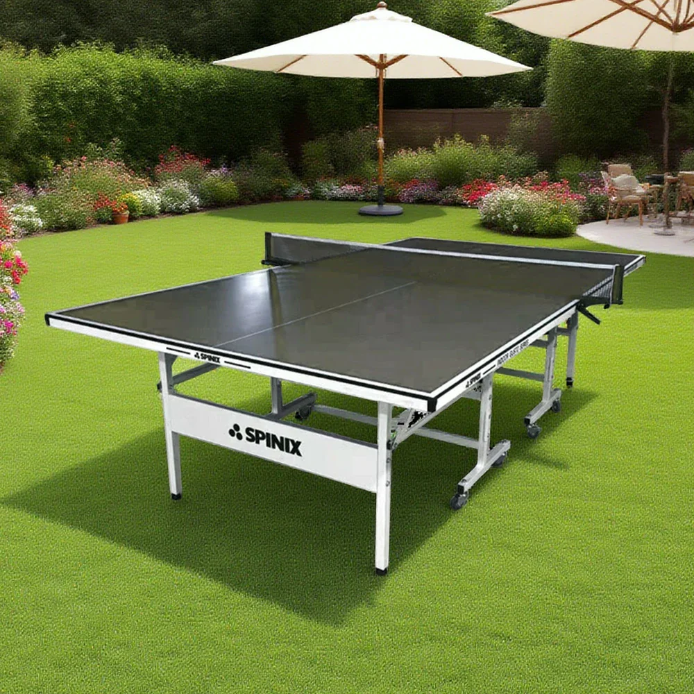 SPINIX Rollaway 13mm Indoor Black&Blue Foldable Solo Play Table Tennis Pingpong Table-Bats Balls Net - Image 12
