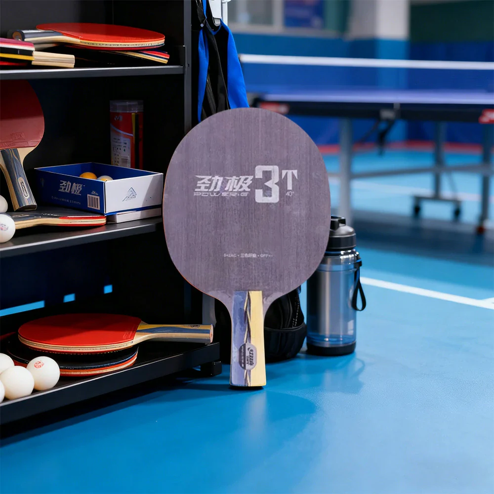 DHS 3T Penhold Table Tennis Paddle Set - 5+2 Fiber Blade with Hurricane 8 & Hurricane 8-80, Fast Control & Strong Spin - Image 4