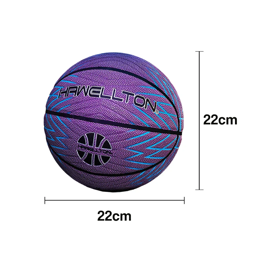 DUNK MASTER Basketball 5/6/7# – Soft Rebound, Durable Rubber Bladder – Ultra-Fiber Leather, High Grip, Moisture-Wicking - Purple - Image 5