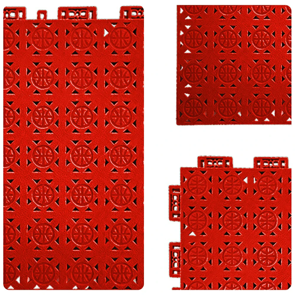 DUNK MASTER Interlocking Sports Floor Tiles - Anti-Slip Shock Absorbing Modular Court Flooring 10/20/30  Square Meters Basketball Court Outdoor Use - Pink - Image 3