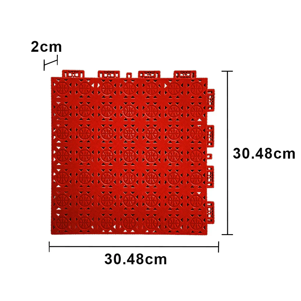DUNK MASTER Interlocking Sports Floor Tiles - Anti-Slip Shock Absorbing Modular Court Flooring 10/20/30  Square Meters Basketball Court Outdoor Use - Pink - Image 5