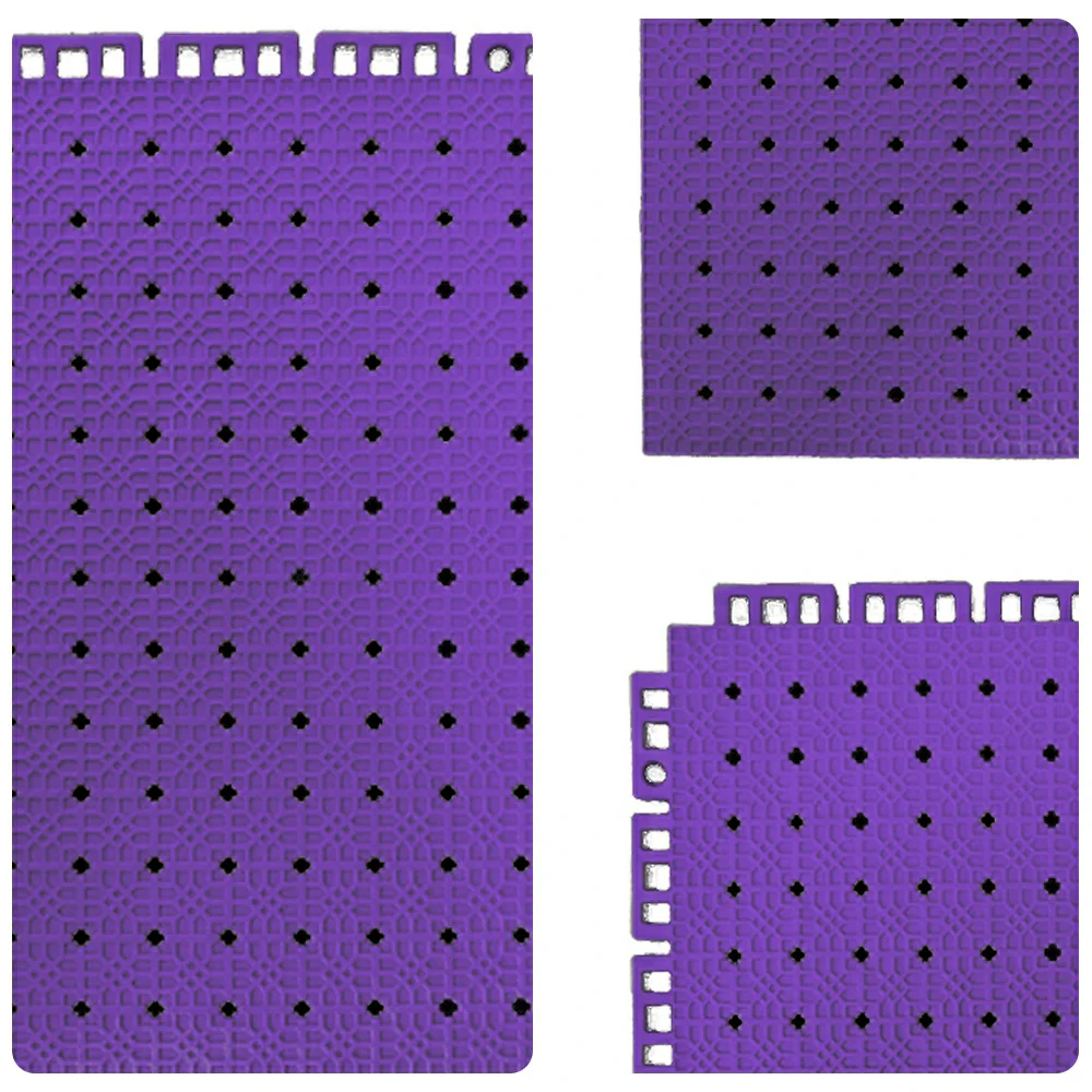 DUNK MASTER Outdoor Interlocking Sports Floor Tiles Anti-Slip Shock Absorbing Basketball Court Flooring 10/20/30 Square Meters - Purple - Image 3