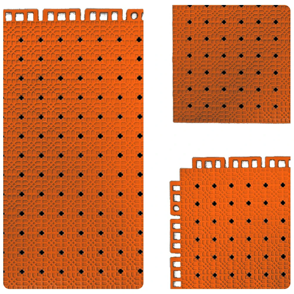 DUNK MASTER Outdoor Interlocking Sports Floor Tiles Anti-Slip Shock Absorbing Basketball Court Flooring 10/20/30 Square Meters - Orange - Image 3