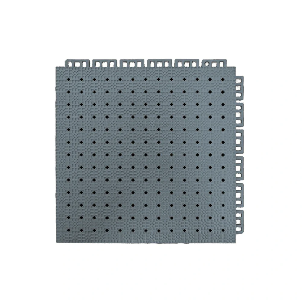 DUNK MASTER Outdoor Interlocking Sports Floor Tiles Anti-Slip Shock Absorbing Basketball Court Flooring 10/20/30 Square Meters - Light Grey