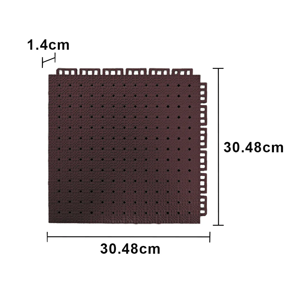 DUNK MASTER Outdoor Interlocking Sports Floor Tiles Anti-Slip Shock Absorbing Basketball Court Flooring 10/20/30 Square Meters - Coffee - Image 5