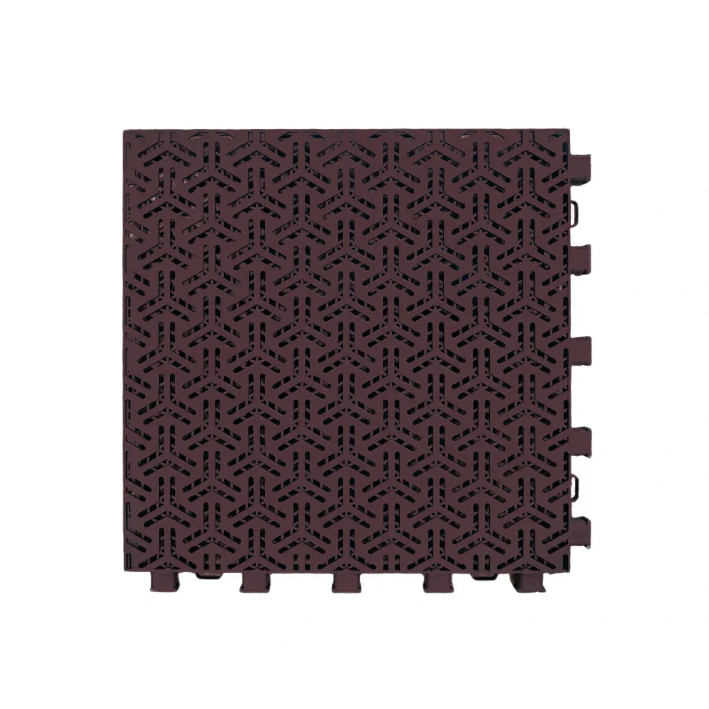 DUNK MASTER Interlocking Sports Floor Tiles - Flight Key Plus Anti-Slip Court Flooring Modular Tiles for Basketball Courts 10/20/30 Square Meters - Coffee