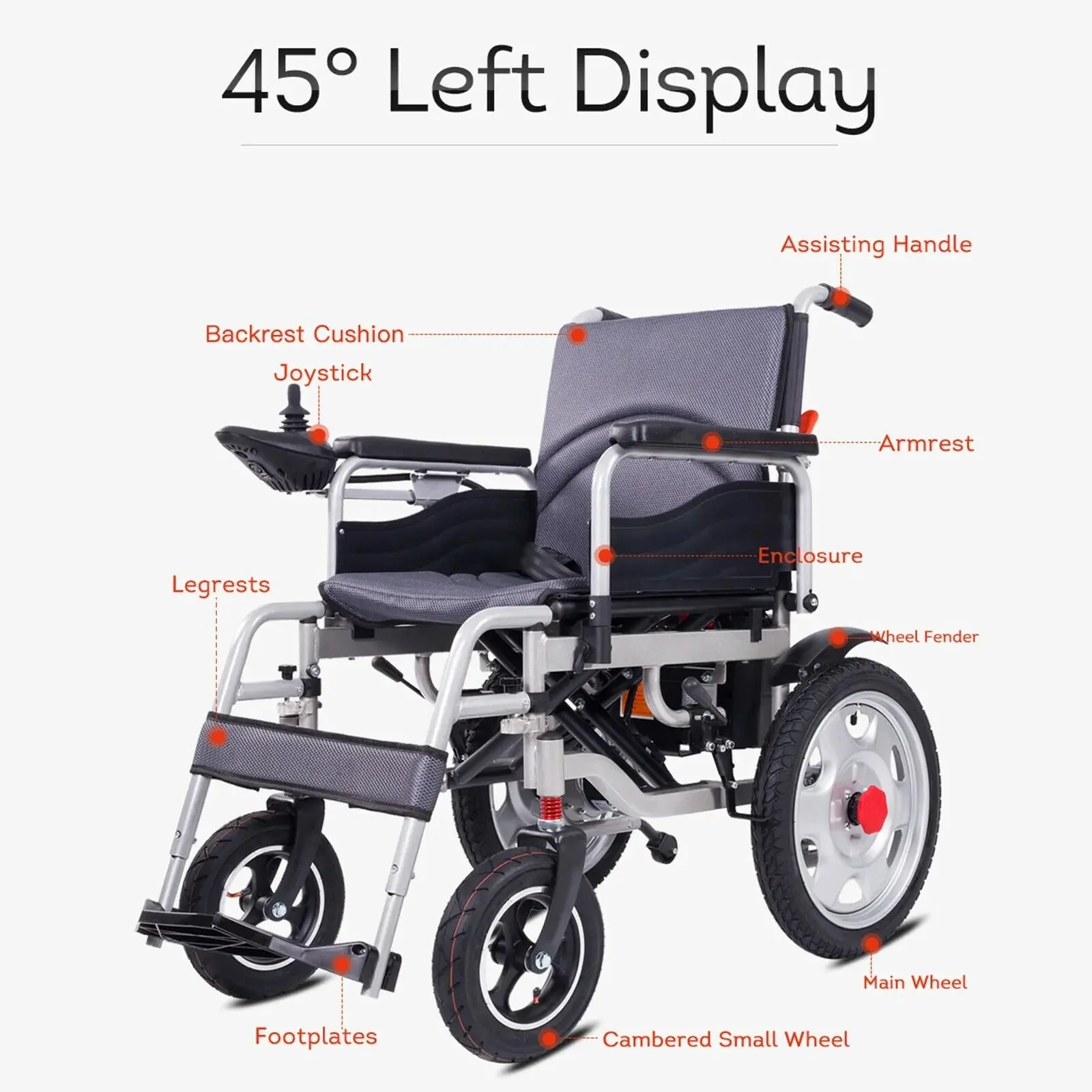 ROLLUX OP-103 Electric Power Wheelchair Motorized Wheelchairs Foldable Travel Lightweight - Image 4