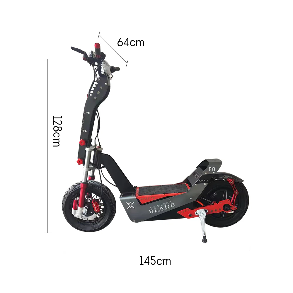 GLIDER 72V 40AH 4000W Electric Scooter Black And Red - Image 6