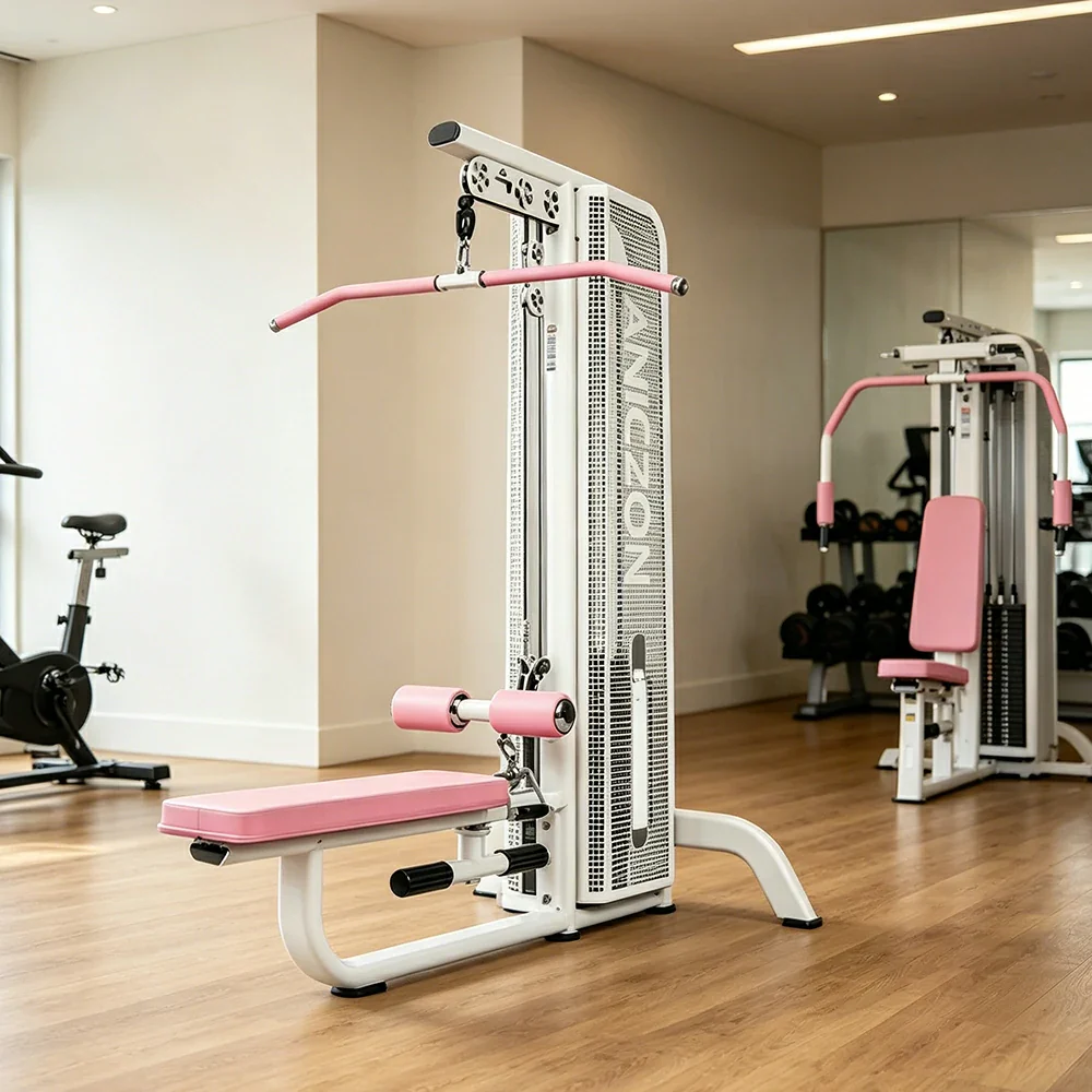 FITPRO Lat Pulldown and Rowing Machine Dual Function Cable Trainer Home Gym Strength Training - White - Image 2