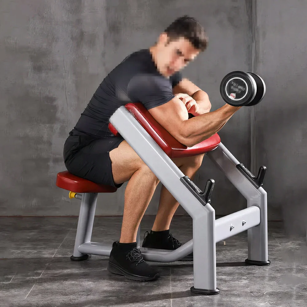 FITPRO Heavy Duty Workout Bench Reinforced Frame 300KG Capacity Adjustable Height Home Gym Training - Silver&Red - Image 7