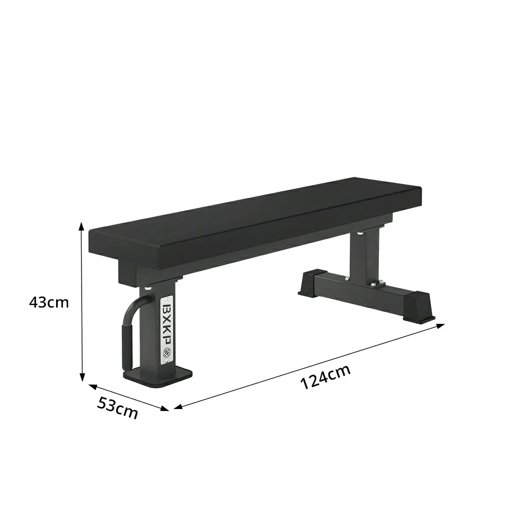 FITPRO Flat Weight Bench Heavy-Duty Steel 600KG Capacity Foldable Space-Saving Home Gym Bedroom Living Room - Black - Image 8
