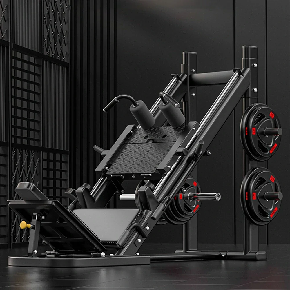FITPRO Commercial Hack Leg Press Machine Dual Mode Heavy-Duty Steel Triangular Stability Full Body Leg Training Home Gym - Black - Image 2