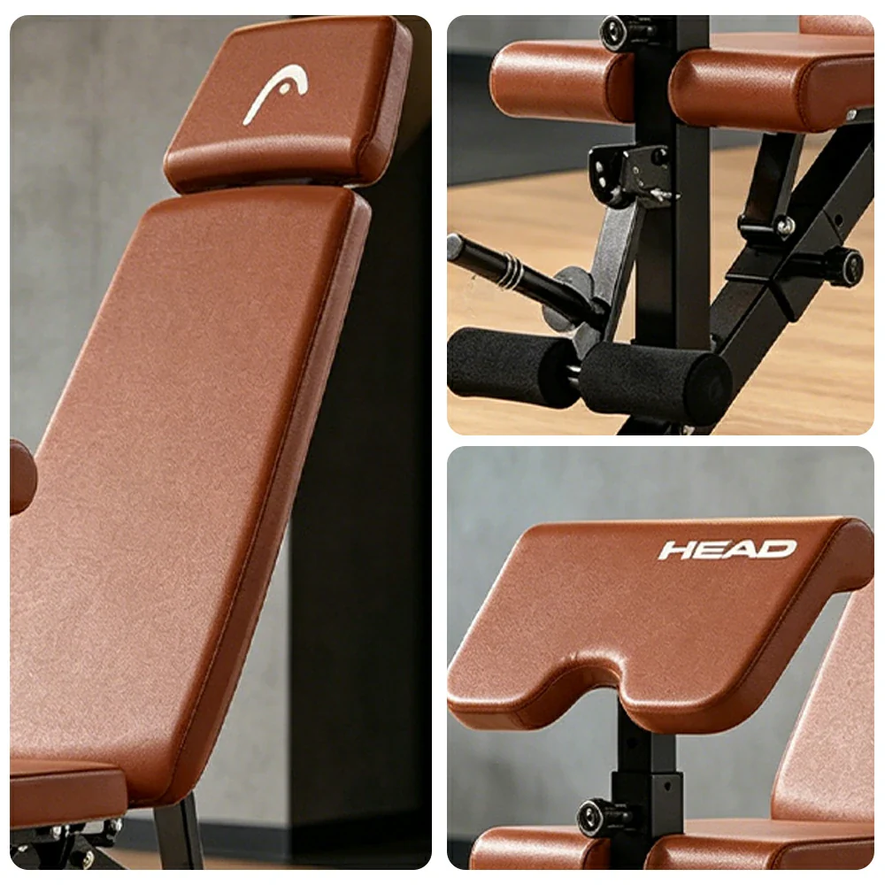 FITPRO Adjustable Weight Bench Foldable 400kg Capacity Multi Function Full Body Home Gym Training - Brown - Image 3
