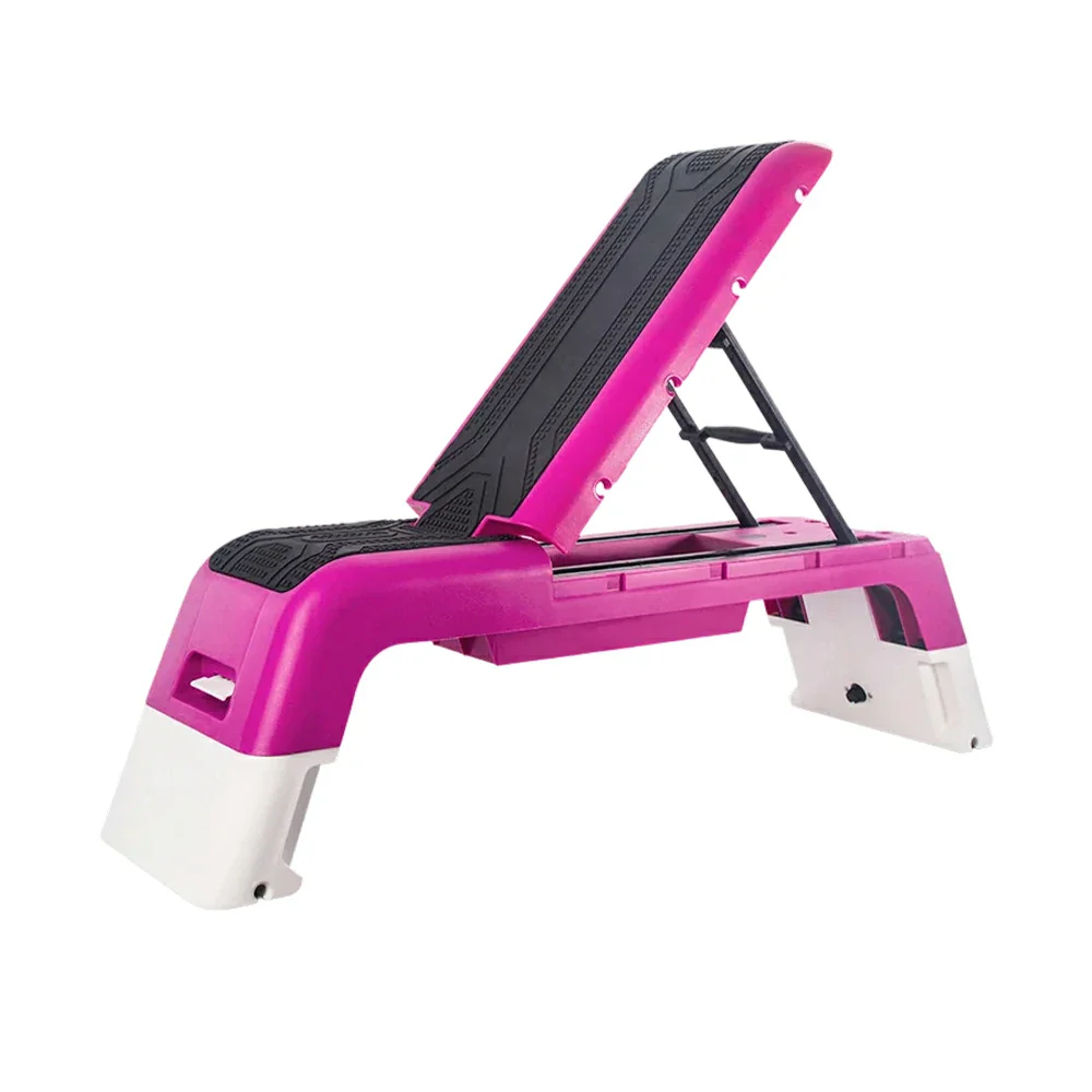 FITPRO Multi-Functional Step Bench with Adjustable Angles, Foldable Storage for Home Fitness Training - Pink