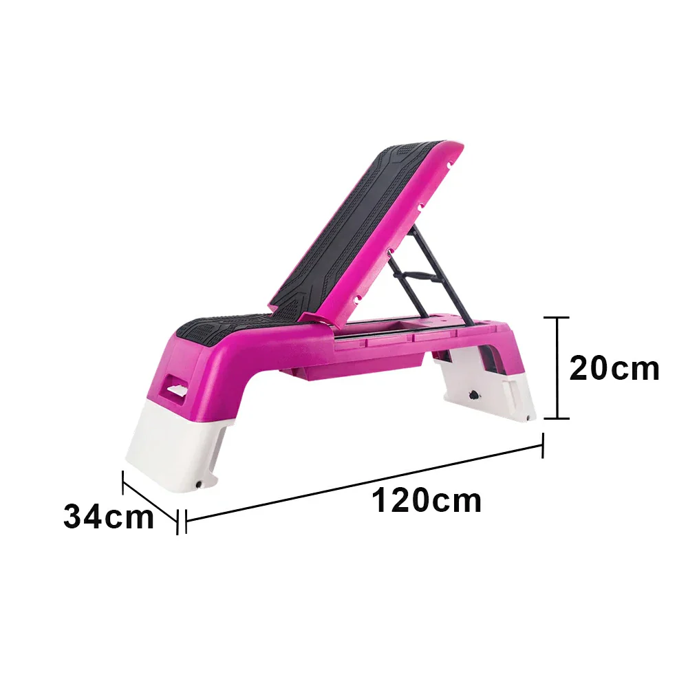 FITPRO Multi-Functional Step Bench with Adjustable Angles, Foldable Storage for Home Fitness Training - Pink - Image 6
