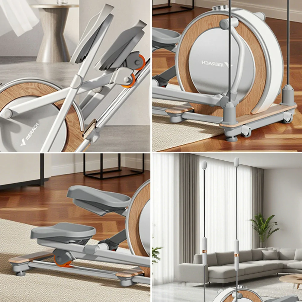FITPRO Compact Elliptical - Foldable Vertical Design, Silent Electromagnetic Drive, 32 Resistance Levels, 150kg Capacity for Home Fitness - Image 3