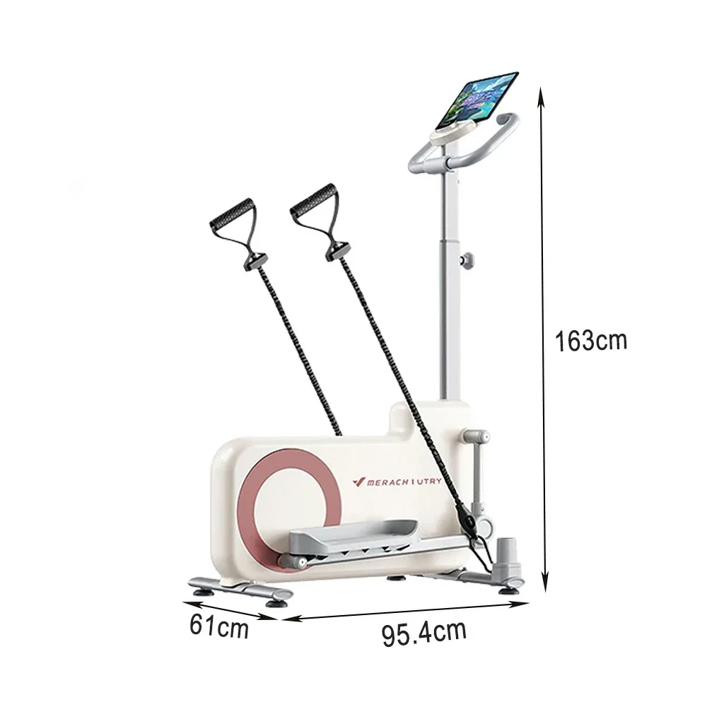 FITPRO Home Exercise Bike Trainer - 32-Level Magnetic Resistance, Self-Powered System, Compact Space-Saving Design with Tablet Holder - Cream Yellow - Image 5