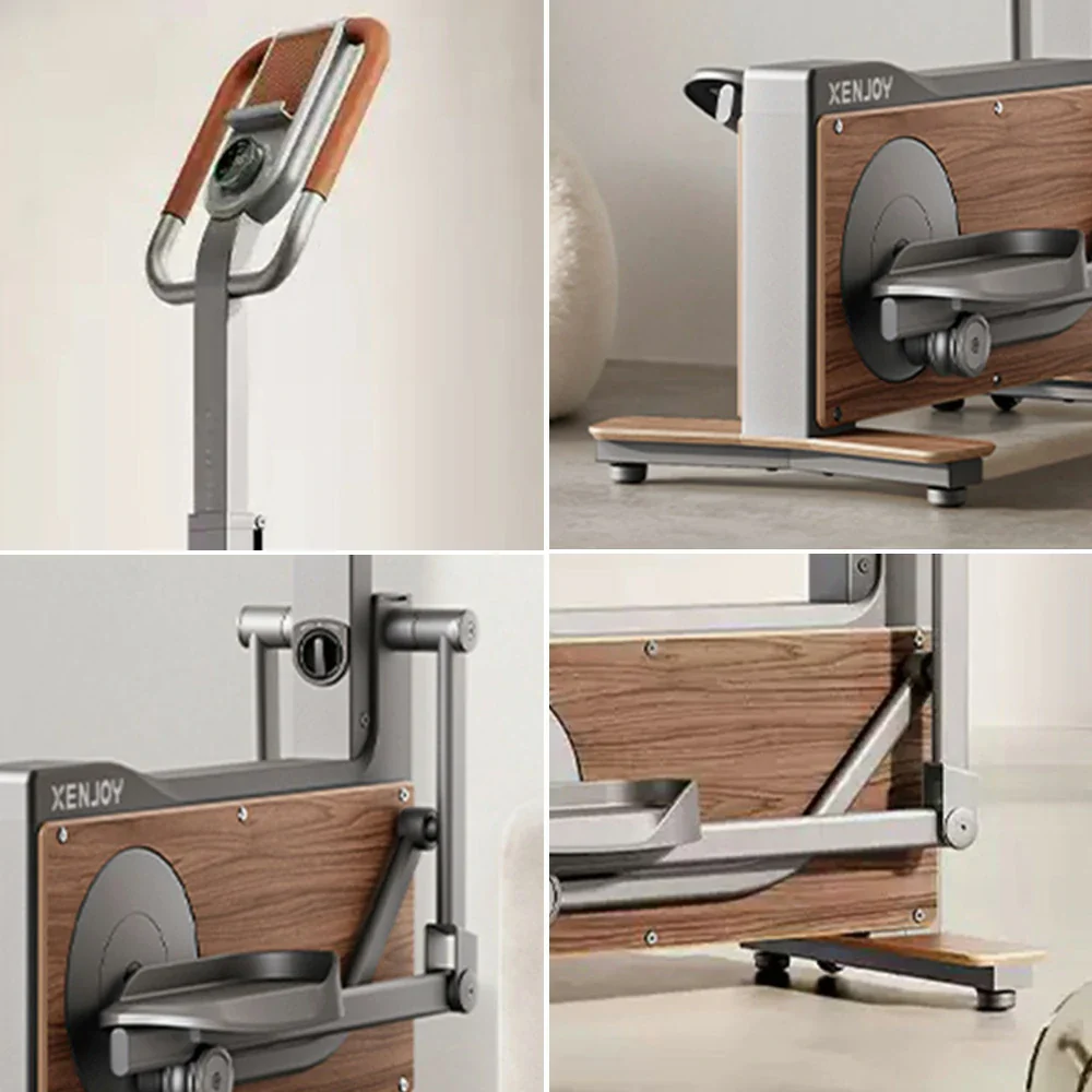 FITPRO Luxury Elliptical Trainer - Black Walnut Frame, Self-Powered System, 32 Resistance Levels, Foldable Compact Design - Image 3