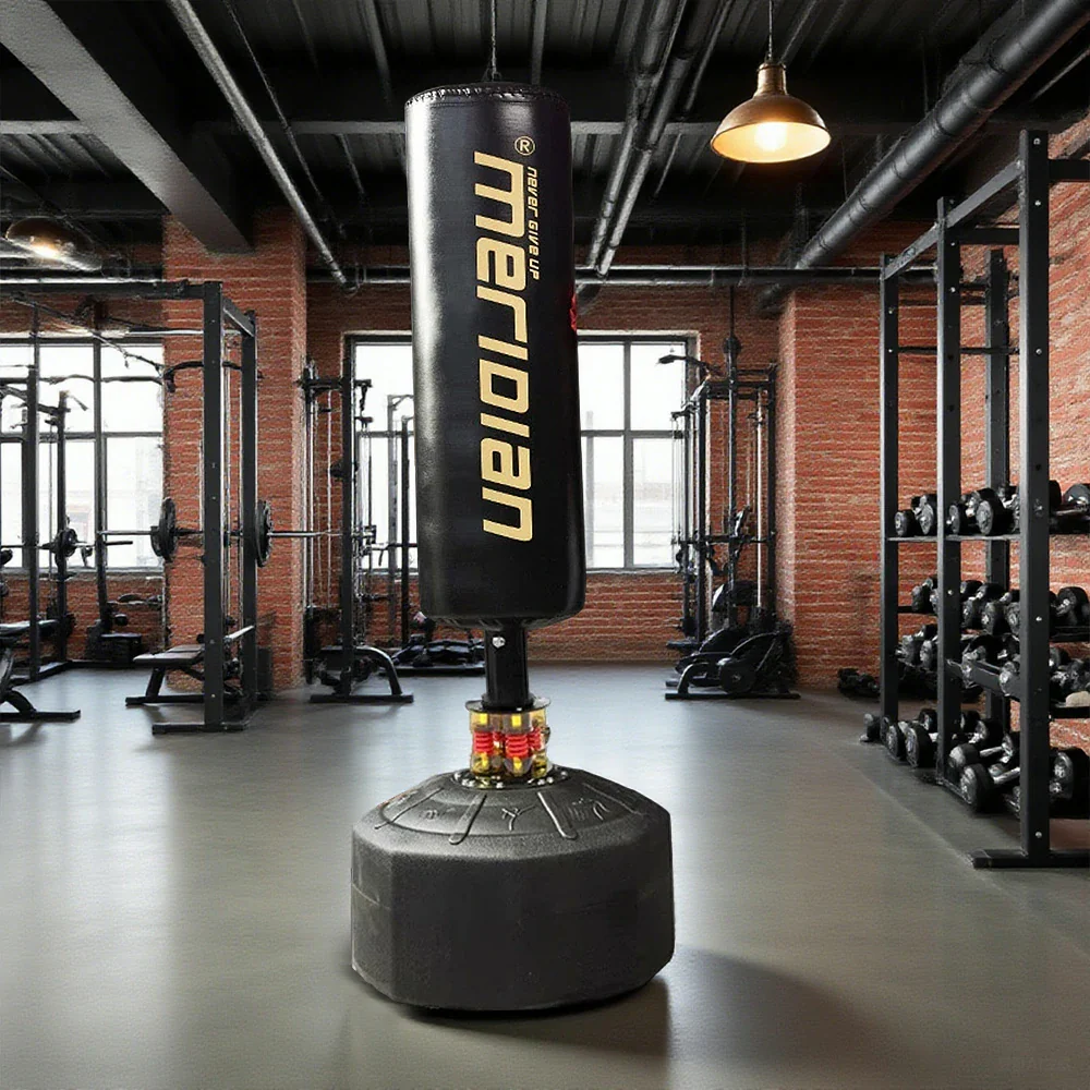 FITPRO Freestanding Punching Bag - Triple Shock Absorption, 720° Rebound, Heavy-Duty Base - Black - Image 2