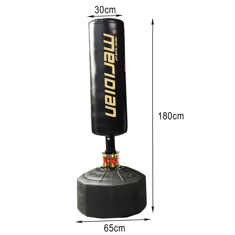 FITPRO Freestanding Punching Bag - Triple Shock Absorption, 720° Rebound, Heavy-Duty Base - Black - Image 5