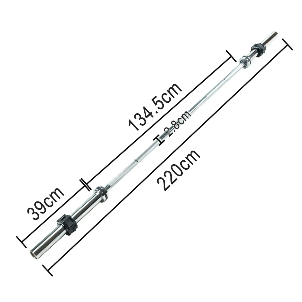 FITPRO 700LB Straight Barbell 1.8M & 2.2M - Chrome Coating, Needle Bearings, Non-Slip Grip, Heavy-Duty Strength Training - Image 5