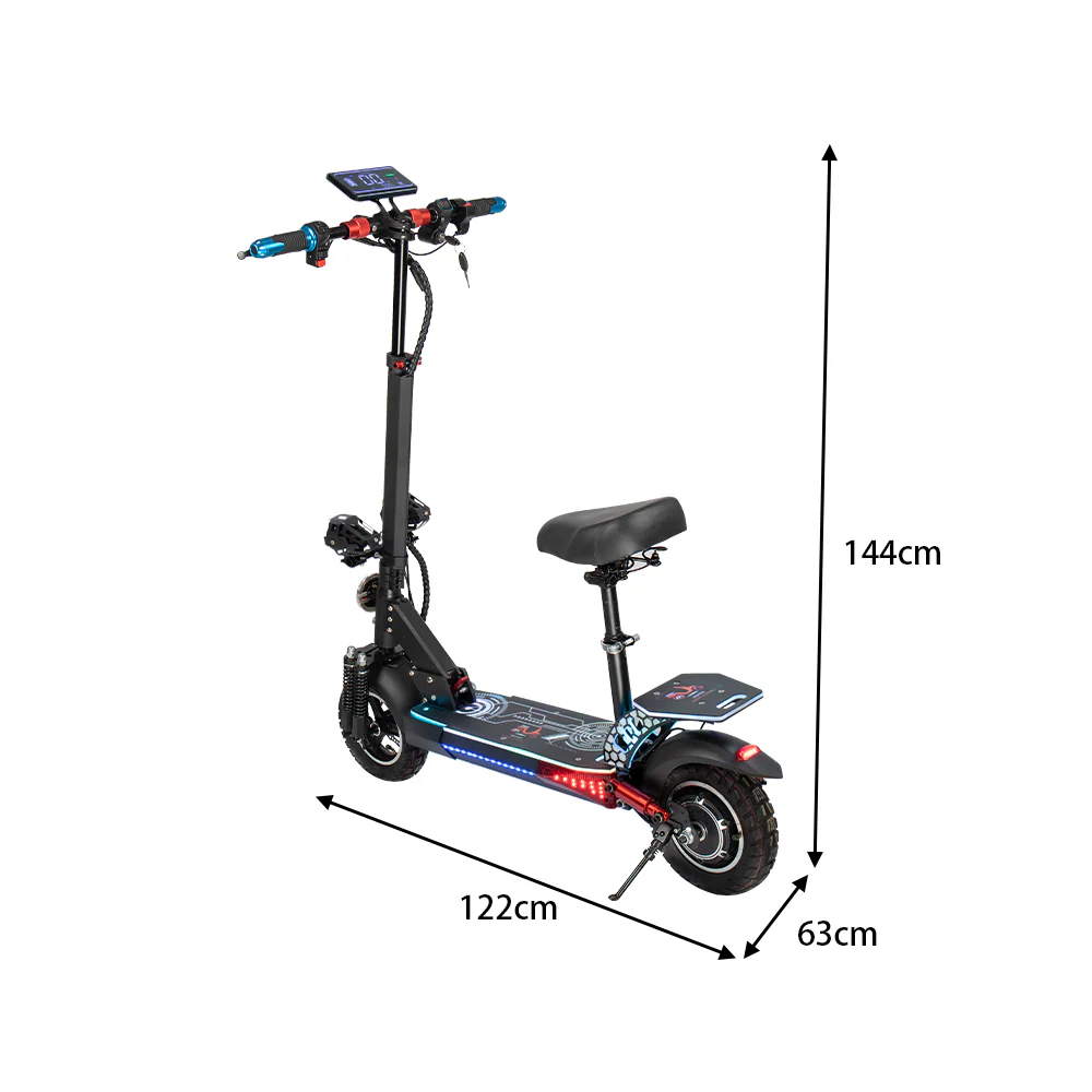GLIDER YE 13 1200W Lithium Battery Portable Electric Scooter - Blue - Image 5