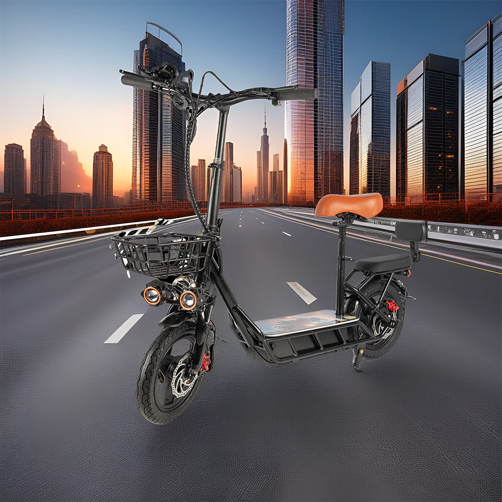 GLIDER YEH 2 1200W Lithium Battery Portable Electric Scooter - Black - Image 3