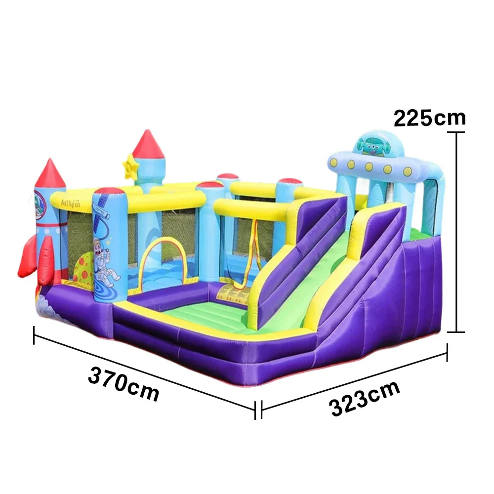 GAMEON Space Rocket Theme Bounce House PVC Inflatable Castle with Blower for Kids Outdoor Fun Playland - Image 5