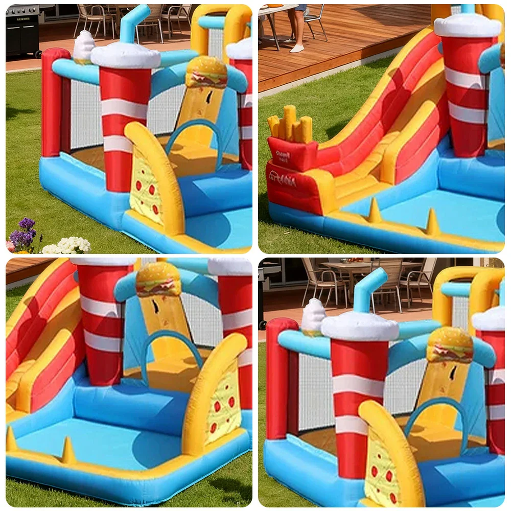 GAMEON Fries Theme Bounce House PVC Inflatable Castle with Blower for Kids Outdoor Fun Playland - Image 3
