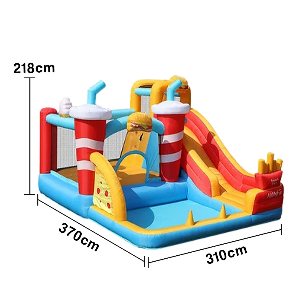 GAMEON Fries Theme Bounce House PVC Inflatable Castle with Blower for Kids Outdoor Fun Playland - Image 5