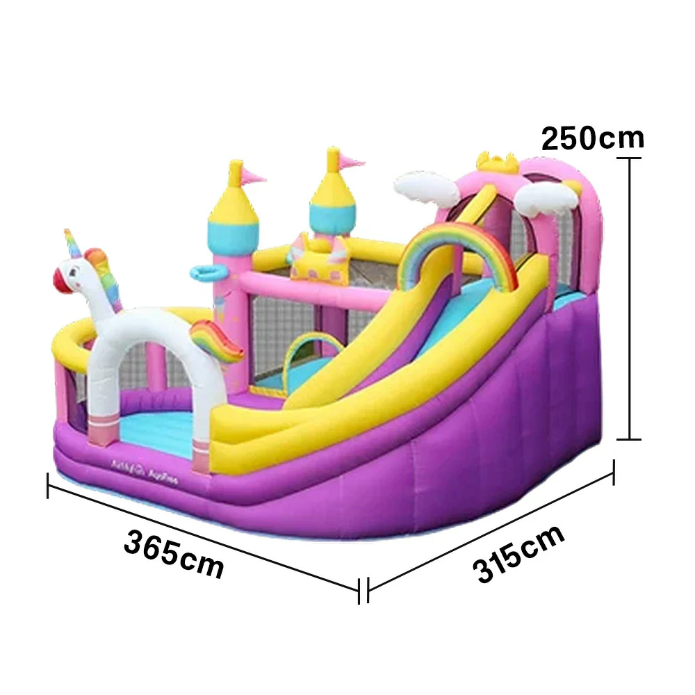 GAMEON Unicorn Theme Bounce House PVC Inflatable Castle with Blower for Kids Outdoor Fun Playland - Image 5