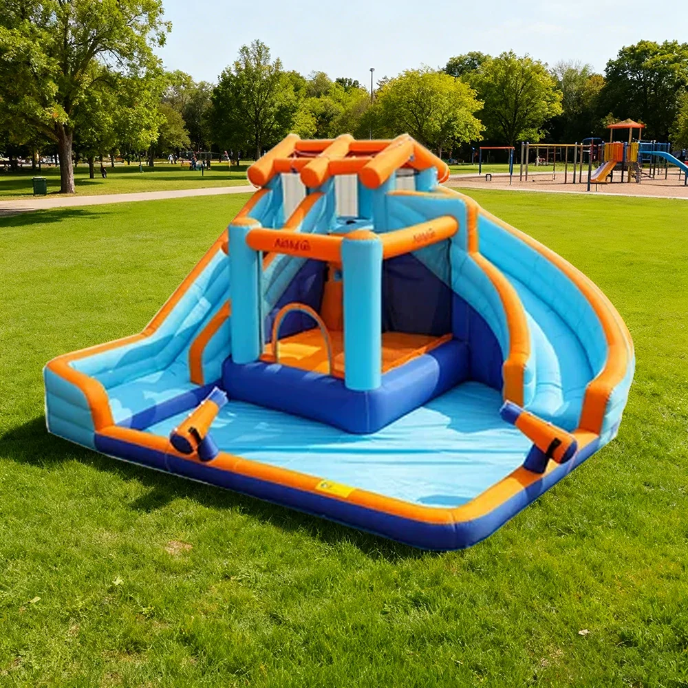 GAMEON Dual Slide Water Spray Inflatable Bounce Castle PVC Build with Blower - Twin Splash Style - Image 4