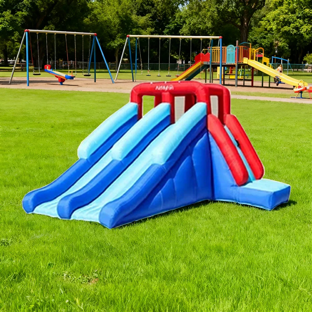 GAMEON Water Slide Inflatable Bounce Castle PVC Build with Blower - Triple Glide Style - Image 2
