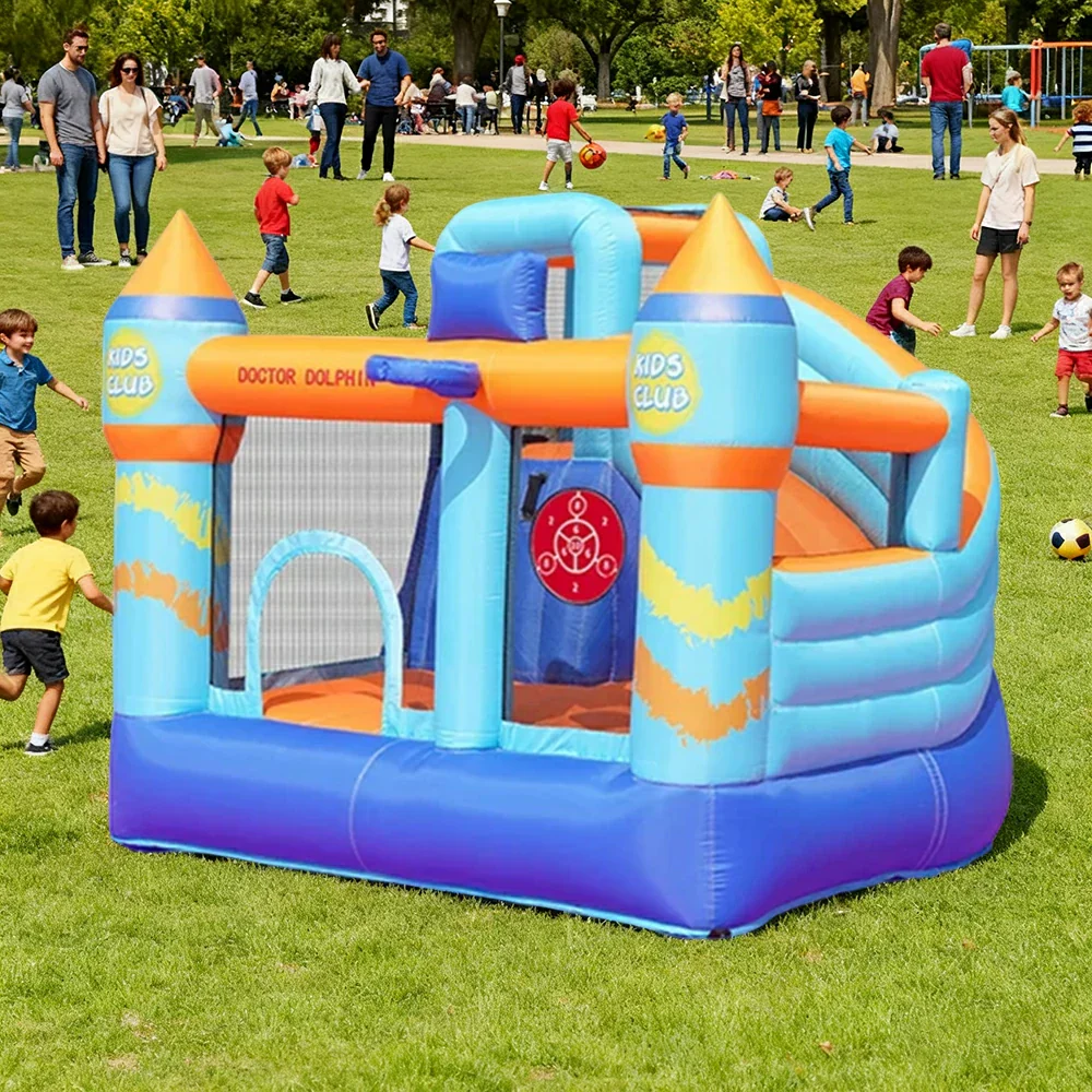 GAMEON Inflatable Bounce Castle - PVC Build with Blower, Kids Club Design, Home Use - Image 3