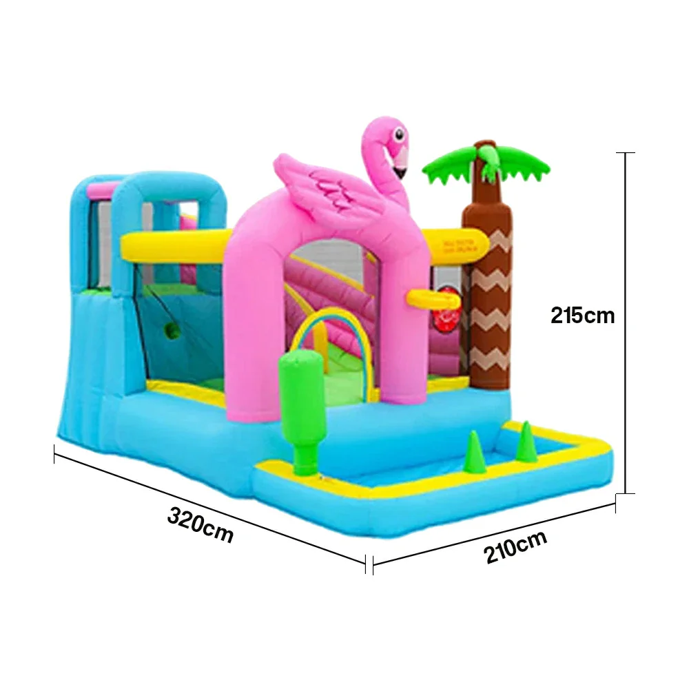 GAMEON Inflatable Bounce Castle - PVC Build with Blower, Flamingo Design, Compact Size - Image 5