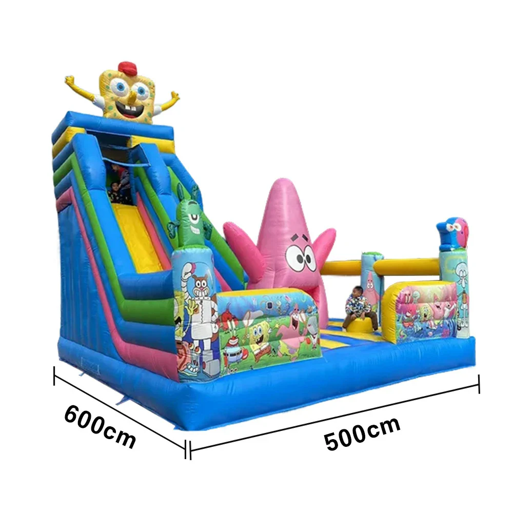 GAMEON Colorful Cartoon Theme Bounce House 5X6m PVC Inflatable Castle for Kids Outdoor Fun Bouncy Playland - Image 5