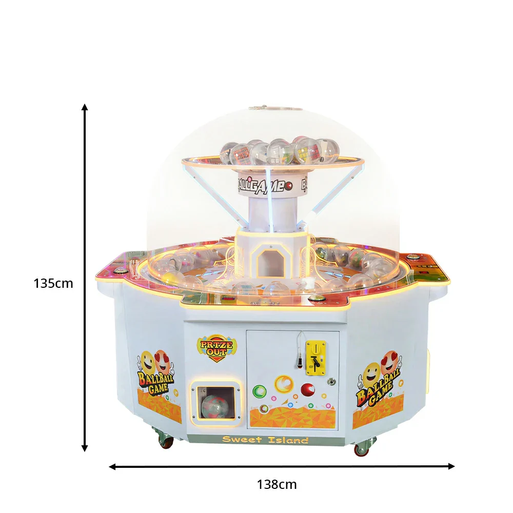 GAMEON Lucky Strike Capsule Machine - Four Player Island Prize Arcade Game with LED Lights, Transparent Display & Coin Operation for Entertainment Venues - White - Image 7