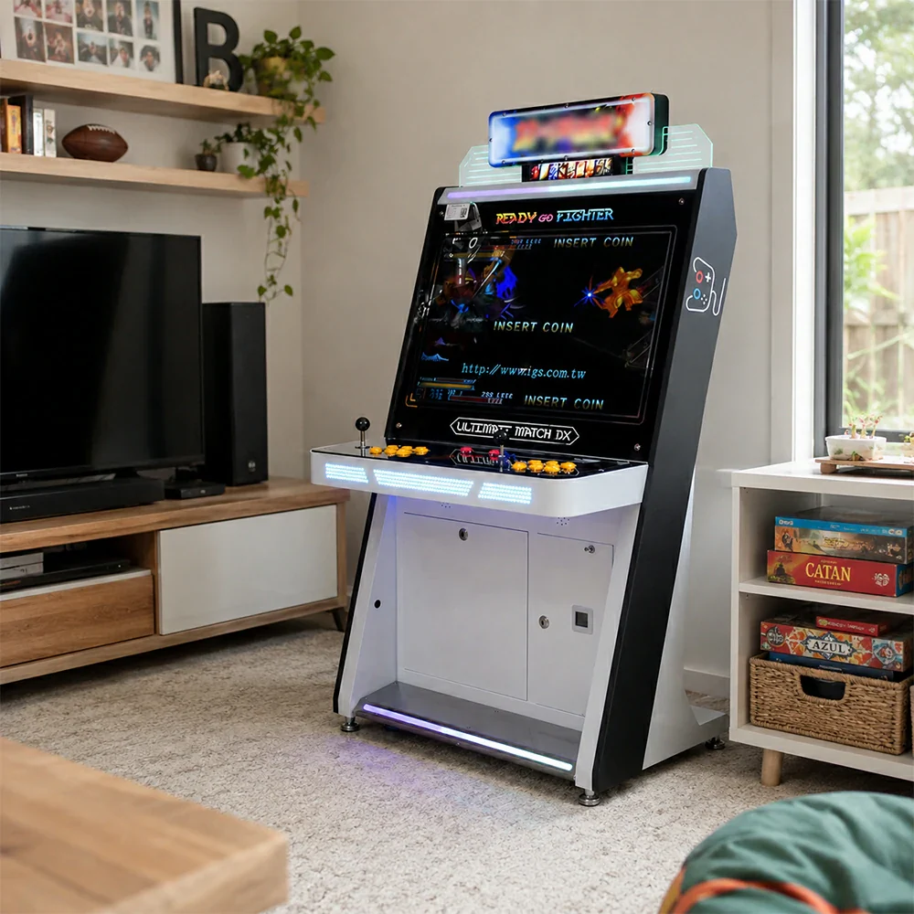 GAMEON Fighting Hero Arcade Machine - Dual Player Fighting Game Cabinet with Joystick Controls, HD Display & Coin Operation for Home and Commercial Entertainment - Black - Image 5