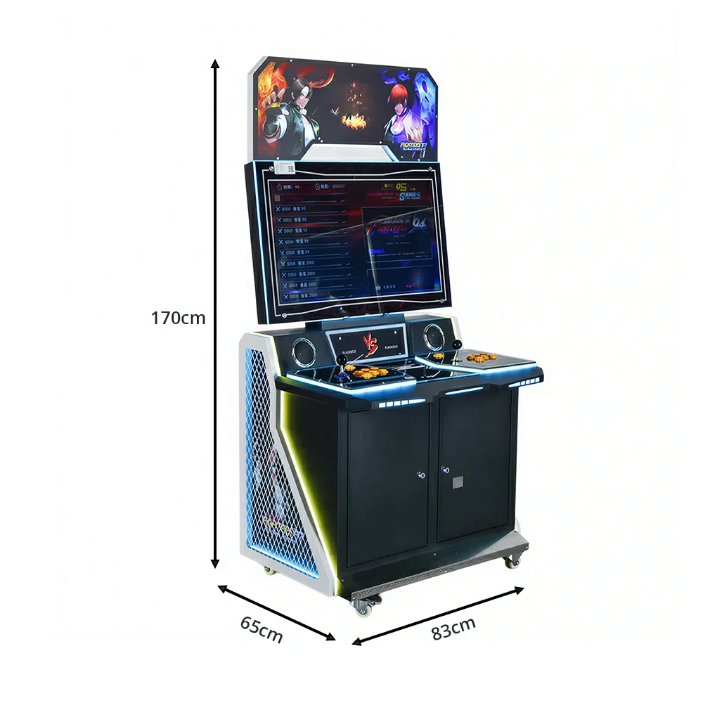 GAMEON Fighting Alliance Arcade Machine - Dual Player Fighting Game Cabinet with Joystick Controls, HD Display & Coin Operation for Commercial Entertainment - Black - Image 7