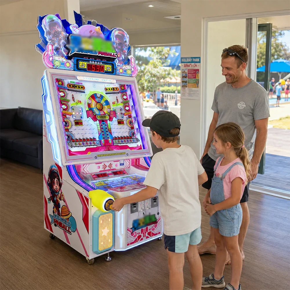 GAMEON Starfield Pinball Machine - Dual Player Arcade Game Cabinet with LED Lights, Ticket Rewards & Coin Operation for Entertainment Venues - White - Image 6