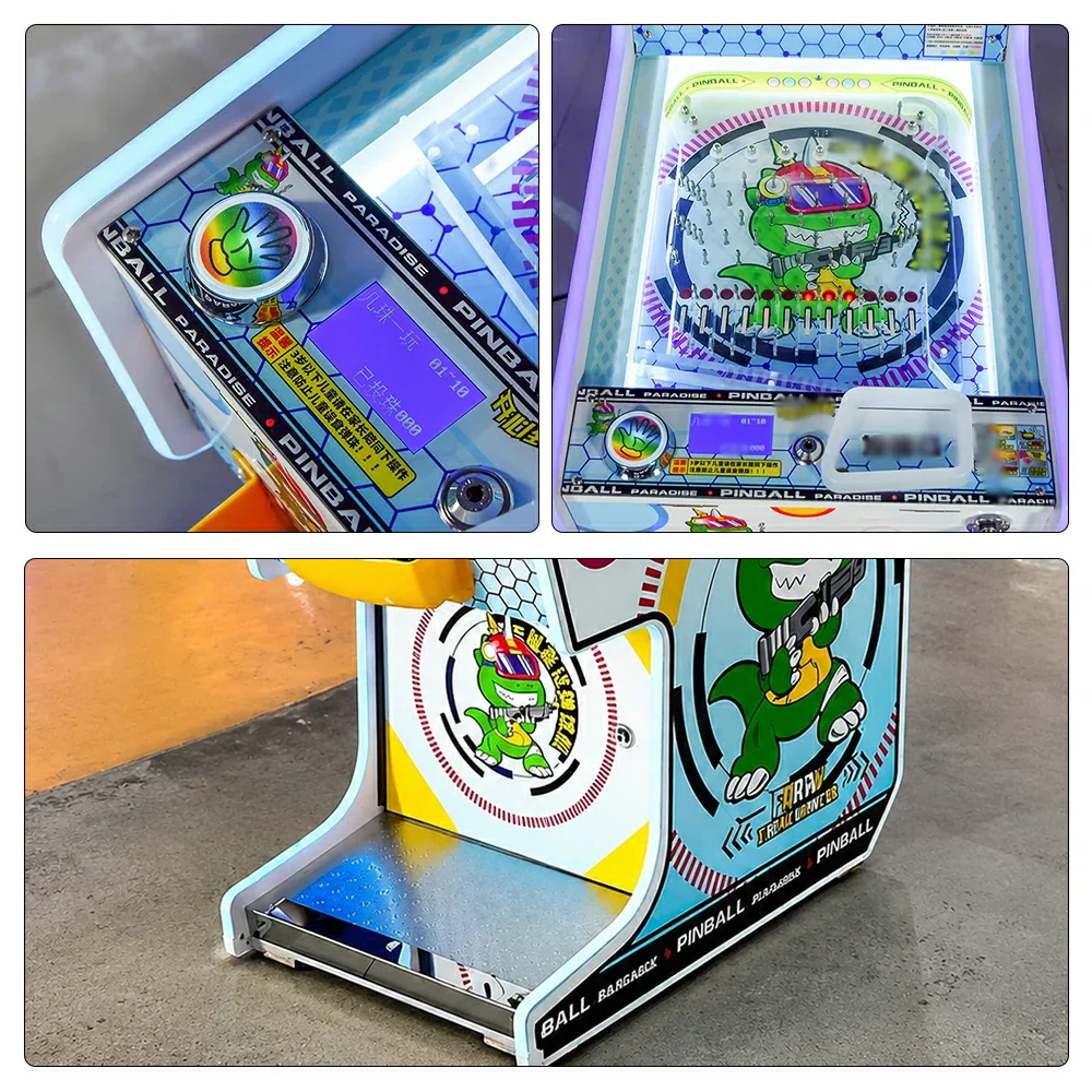 GAMEON Cannon Park Pinball Machine - Ticket Arcade Game with Ball Launcher, Reward System & Coin Operation for Kids Entertainment Venues - White - Image 3