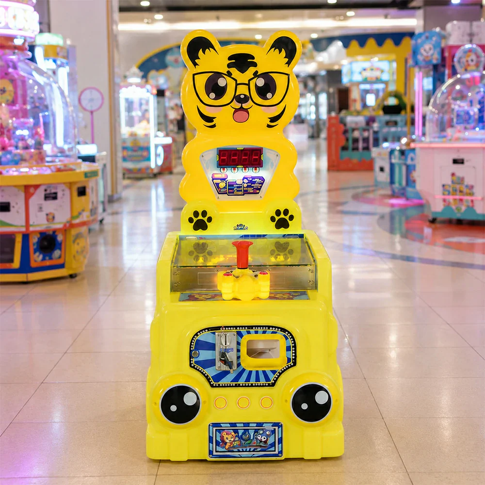 GAMEON Marble Shooting Arcade Machine - Coin Operated Kids Game with Target Shooting Challenge, Score Display & Reward System for Entertainment Venues - Yellow - Image 4