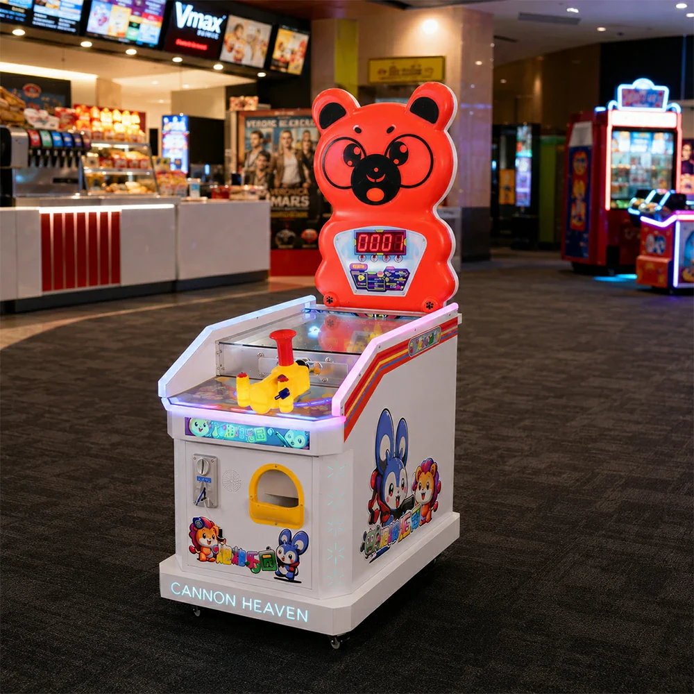 GAMEON Marble Shooting Arcade Machine - Coin Operated Kids Game with Target Shooting Challenge, Score Display & Reward System for Entertainment Venues - Red - Image 4